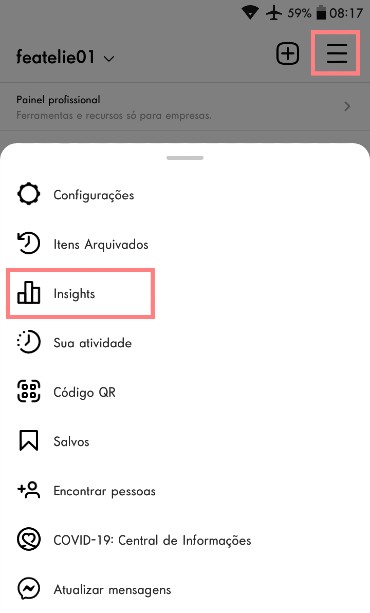 Como acessar o Instagram insights 