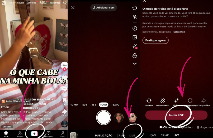Como iniciar uma live no TikTok, passo a passo