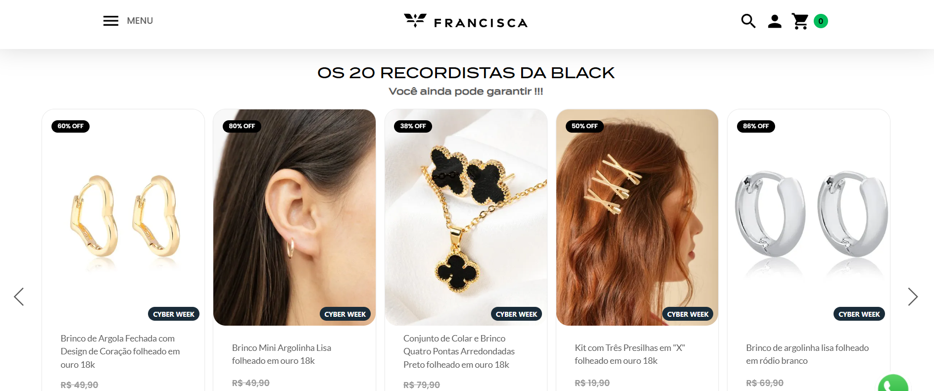 Francisca joias site