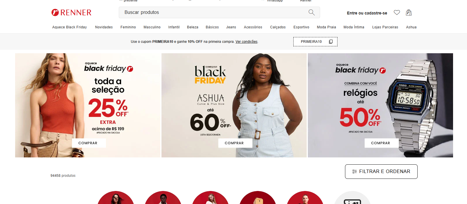 Exemplo de descontos - Lojas Renner
