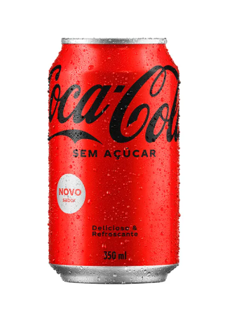 Lata de coca-cola zero simbolizando o produto estrela da marca