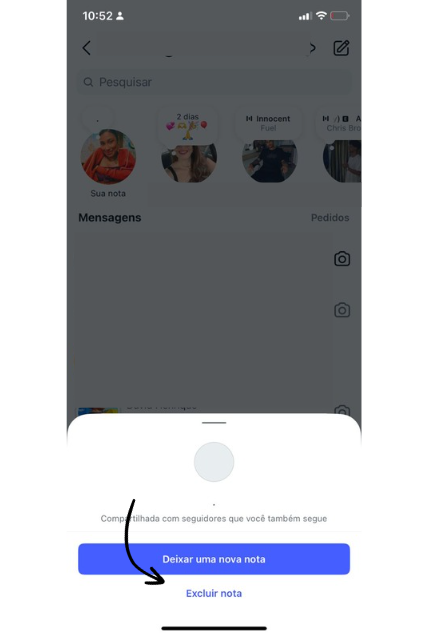 Como remover notas no Instagram