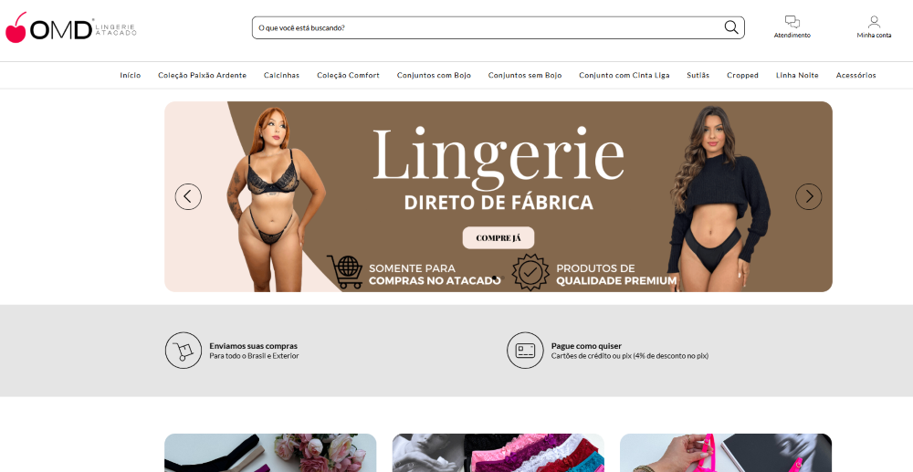 OMD Lingerie Atacado - fornecedor de lingerie