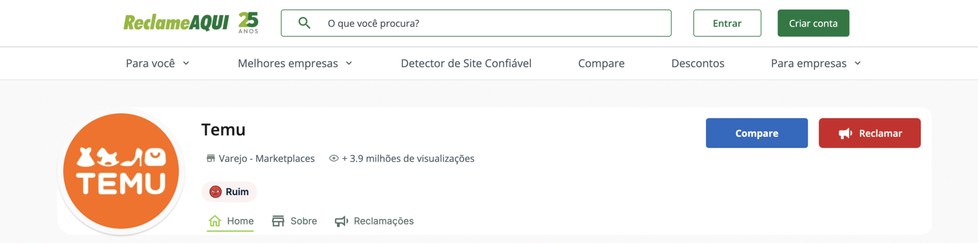 reclame aqui temu