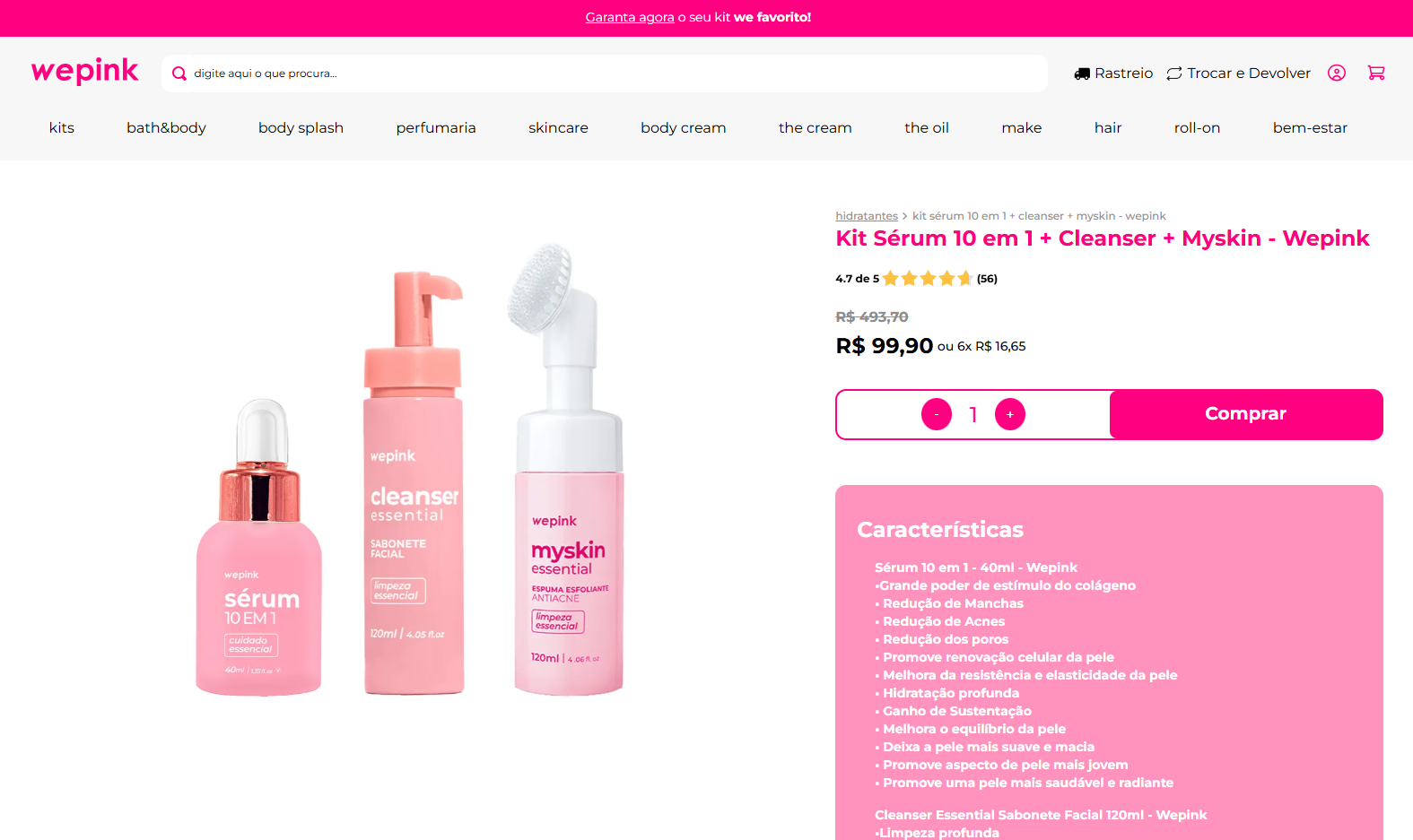 Exemplo de combo de produtos para a Black friday