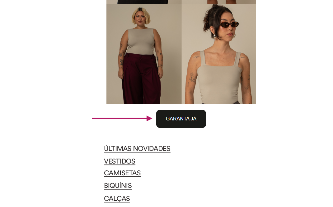 Exemplo de chamada para ação (CTA) - Lela Brandão Co.