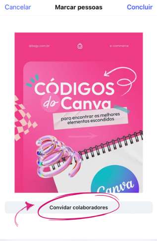 Selecionar a opção “Colaborador” no menu de marcação