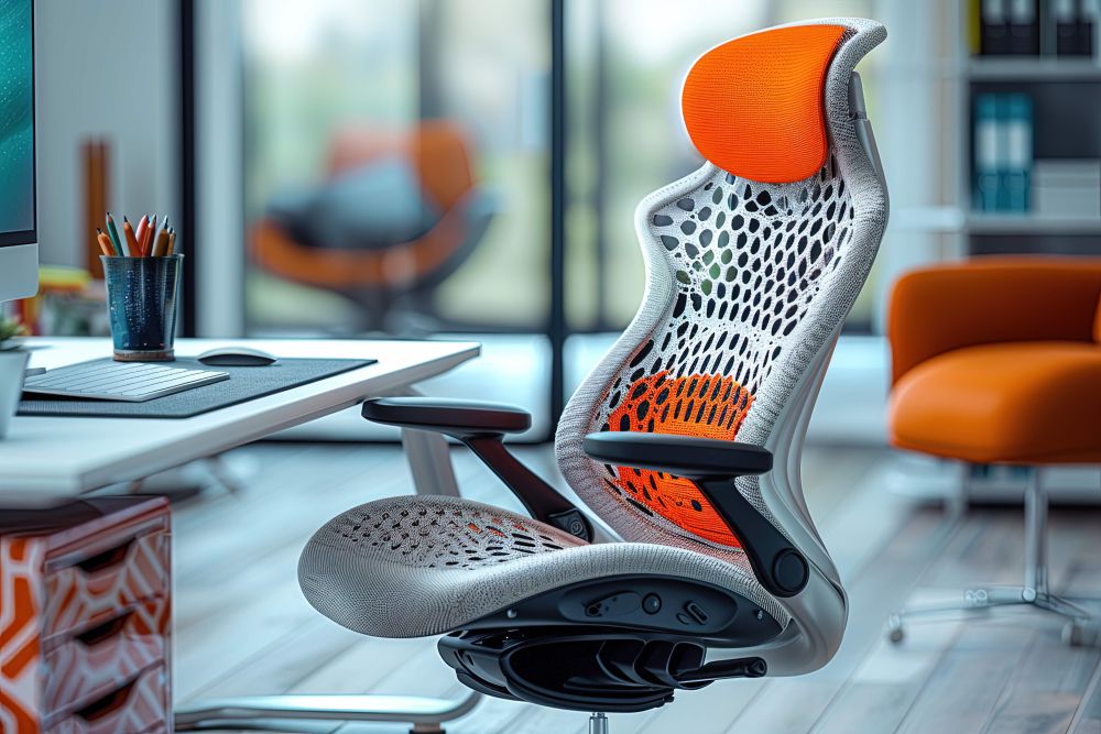  suportes ergonômicos, cadeiras compactas