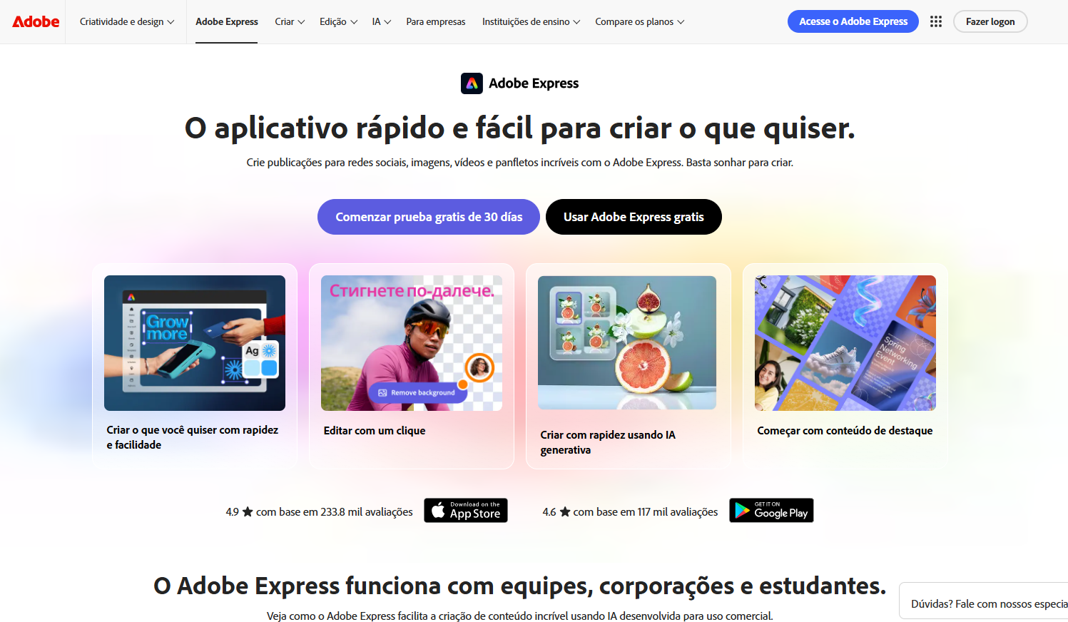 apps para organizar feed do Instagram - Adobe Express